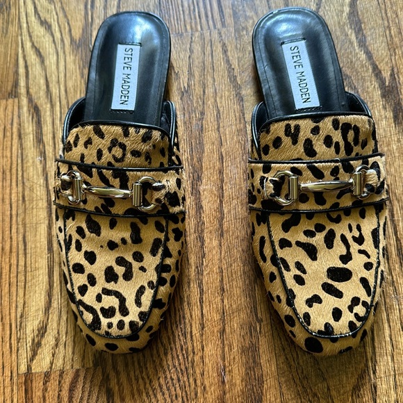 Steve Madden Flat Sip On Leopard Print Shoes Size 7.5 - Picture 1 of 8
